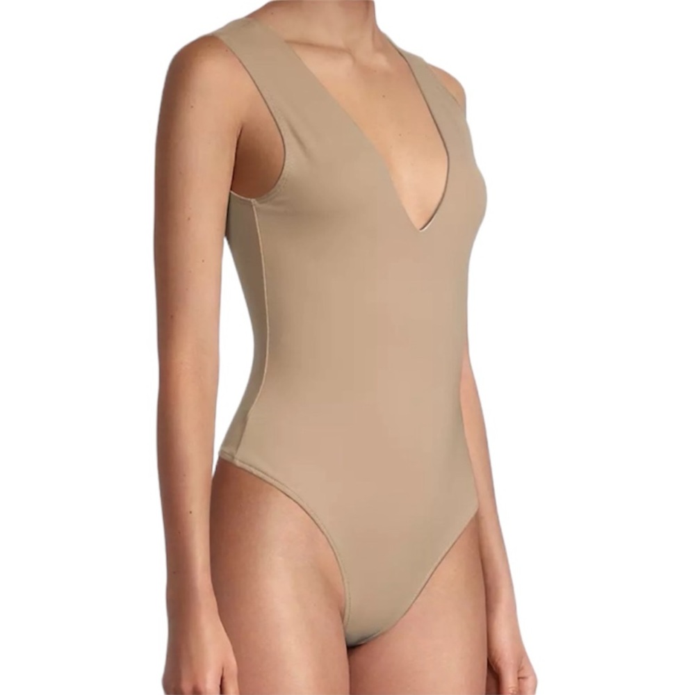 Free People | Keep It Sleek V-neck Sleeveless Bodysuit